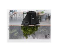 Leitz Fundas A3, Pack de 25, Fundas de Plástico con Taladro, Superficie Mate con Relieve, Grosor de 100 Micras, 100% Reciclable, Respetuoso con el Medio Ambiente, Gama Recycle, Transparente, 40190003