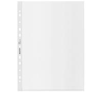 Leitz Fundas A4, Pack de 100, Fundas de Plástico con Taladro, Superficie Mate co