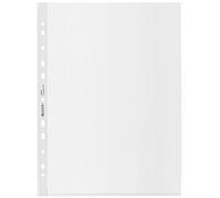 Leitz Fundas A4, Pack de 25, Fundas de Plástico con Taladro, Superficie Mate con