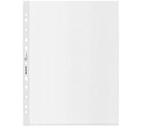 Leitz Fundas Maxi A4, Pack de 25, Capacidad para 80 Hojas, Fundas de Plástico con Taladro, Grosor de 100 Micras, 100% Reciclable, Respetuoso con el Medio Ambiente, Gama Recycle, Transparente, 40210003