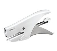 Leitz - Grapadora de mano, carga trasera, para grapar hasta 15 folios, de metal, color Bianco Artico