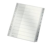 Leitz Índice A4, tapa de cartón y 10 separadores de plástico, tabletas con númer