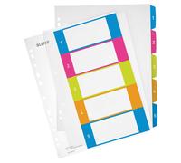 Leitz Índice Multicolor Imprimible WOW PP A4+ Pestañas 1-5