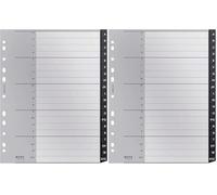 Leitz Índice Separador, 20 Pestañas A-Z, A4, Extra Ancho, 90% Plástico Reciclado, Respetuoso con el Medio Ambiente, Gama Recycle, Negro, 12190000 (Paquete de 2)