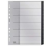 Leitz Índice Separador, Pestañas Numéricas 1-31, A4, Extra Ancho, Respetuoso con el Medio Ambiente, Gama Recycle, Negro, 12180000