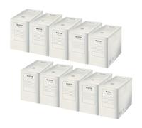 Leitz Infinity 60920000 - Caja de cartón plegable A4 (20 unidades, 150 mm de ancho, cartón plegable con solapa, capacidad para hasta 1400 hojas, 100% cartón sin ácidos), color blanco