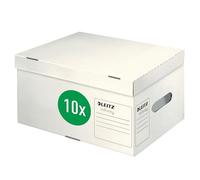 Leitz Infinity 61050000 - Caja con tapa abatible (A4 Plus, 20 unidades, 100% reciclable, certificado FSC), color blanco