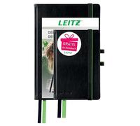 Leitz Juego completo de cuadernos de calidad A5 + A6, cuadriculados, 160 páginas cada una, 80 hojas, tapa dura, tapa dura, papel de 100 g/m², cierre con certificado FSC, color negro, 95850000
