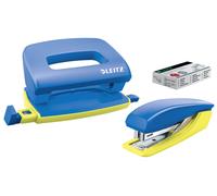 Leitz - Juego de perforadora y grapadora UrbanChic, color azul Set Azul
