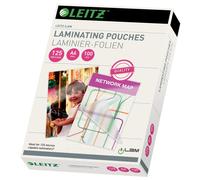 Leitz Láminas de laminación en caliente, A6, paquete de 100, brillante, transpar