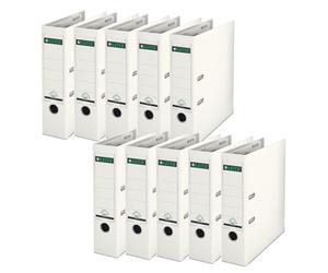 LEITZ Lever Arch File PP A4 80mm Wht