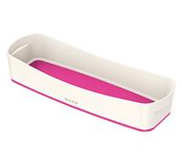 Leitz MyBox Bandeja organizadora alargada, Blanco/Rosa metalizado, Plástico brillante, 52581023