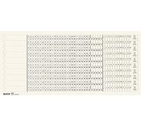 LEITZ Organisations-Streifen, Skala 1 / Skala 2, weiß