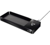 Leitz Organizador de escritorio, Con cargador de inducción inalámbrico integrado para smartphones, Negro/Gris, WOW, 53650095