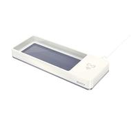 Leitz Organizador de Escritorio con Cargador de Móvil Inalámbrico Qi, Gama WOW, Blanco/Gris, 53651001