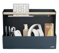 Leitz Organizador de Escritorio Portátil de Tela con Asa - Bolsa Organizadora Plegable para Hot Desking con Cuatro Compartimentos y Materiales Protectores y Reciclados - 38 x 19 x 26cm