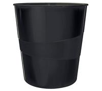 Leitz Papelera de 15 Litros, Plástico, Gama WOW, Negro