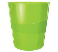 Leitz Papelera WOW 15l, Verde, 15 Litros