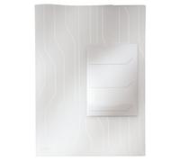 Leitz pestañas Dossier con Pestañas Combifile A4, Transparente Blanca Mate, Abertura Superior Izquierda, Polipropileno de 200 Micras, Pack de 3, 47290003