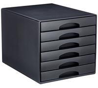 Leitz Buc de cajones Plus 52120095 A4, 6 cajones, Negro, Plástico