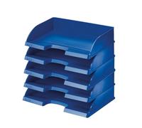Leitz Plus 52180035 - Bandeja para documentos (horizontal, 5 unidades), color azul