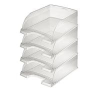 Leitz Plus 52330003 - Bandeja para documentos (4 unidades), transparente