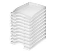 Leitz Plus Slim - Bandeja de correo apilable (paquete de 10), transparente