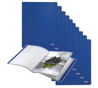 Leitz Recycle Carpeta Archivador para Folios A4 con 20 Fundas Transparentes de Plástico de Polipropileno 100 % Reciclable, Azul - 46760035