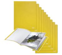 Leitz Recycle Carpeta Archivador para Folios A4 con 20 Fundas Transparentes de Plástico de Polipropileno 100 % Reciclable, Amarillo - 46760015