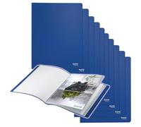 Leitz Recycle Carpeta Archivador para Folios A4 con 40 Fundas Transparentes de Plástico de Polipropileno 100 % Reciclable, Azul - 46770035