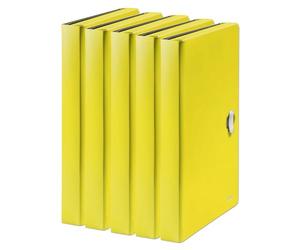 Leitz Recycle Carpeta Clasificadora de Acordeón para Folios A4 con 5 Compartimentos y Capacidad para 250 Hojas de Plástico de Polipropileno 100 % Reciclable, Amarillo - 46240015