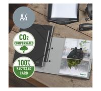 Leitz Carpeta Clasificadora A4, Incluye Índice con 6 Compartimentos, Cierre Elástico, 100% Reciclable, Respetuoso con el Medio Ambiente, Gama Recycle, Negro, 39140095