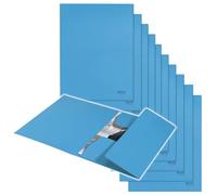 Leitz Recycle Carpeta de Papelería con 3 Solapas para Folios A4, con Capacidad de 250 Hojas y Gomas Elásticas de Cartón Premium, 100 % Reciclado, Azul - 39060035