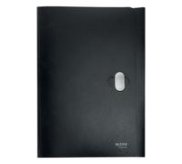 Leitz Carpeta A4 de 3 Solapas con Cierre, Capacidad para 150 Hojas, 100% Plástico Reciclable, Respetuoso con el Medio Ambiente, Negro, 46220095