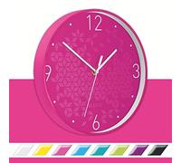 Leitz Reloj de Pared Wow, Rosa, Fucsia, 32.5 x 31.1 cm