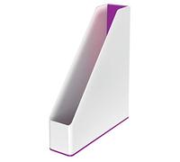 Leitz Revistero WOW de Leitz con combinación dual de color, Blanco/Púrpura