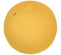 Leitz Silla de Pelota de Yoga, Silla Activa Ergonómica de Escritorio, 65cm de Diámetro, Incluye Funda 100% de Tela, Pelota de Goma, Inflador Manual, Gama Ergo Cosy, Amarillo Cálido, 52790019
