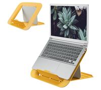 Leitz Soporte Ajustable para Portátil, Convertidor Elevador de Escritorio, Soporte Compacto para Portátil con 4 Alturas, Gama Ergo Cosy, Amarillo Cálido, 64260019