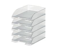 Leitz Standard Briefkorb Plus - Bandeja de escritorio (255 x 360 x 70 mm, Transparente, Poliestireno, A4, Envelope, Carta, Papel)