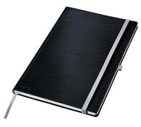 Leitz Style 44751094 - Cuaderno rayado A4, tapa dura, 160 páginas, 80 hojas, certificado FSC, papel de 100 g/m², correa elástica y marcapáginas, para oficina y oficina en casa, color negro