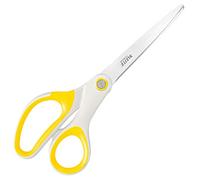 Leitz Tijeras de Titanio, para Diestros y Zurdos, 6,7 x 1,5 x 15 cm, Material de Oficina, Empuñadura Ergonómica, Gama WOW, Amarillo
