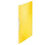 Leitz Carpeta de Fundas A4, 20 Fundas, Capacidad para 40 Hojas, Fundas transparentes, Amarillo, Gama WOW, 46310016