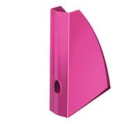 Leitz WOW 52771023 - Archivador de pie (tamaño A4, 6 unidades, para guardar documentos y revistas, con orificio para asa), color rosa