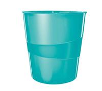 LEITZ 52781051 - Papelera WOW 15l azul hielo