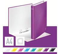 Leitz WOW - Carpeta de anillas plastificada, A4, Violeta, 1 unidad