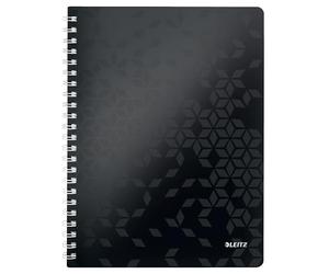 Leitz Wow - Cuaderno de tapa rígida, A4, Negro