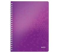 Leitz Wow - Cuaderno de tapa rígida, A4, Púrpura (Metallic Violet)