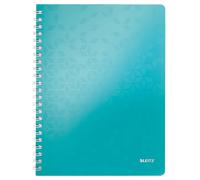 Leitz 4637 WOW cuaderno espiral A4 rayado 80gr 80 hojas turquesa metalizado