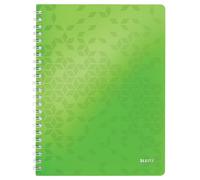 Leitz Wow - Cuaderno de tapa rígida, A4, Verde