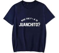 Leiva Who The FK is Juanchito Camisetas De Manga Corta para Hombre Y Mujer, Camisetas Casuales De Cuello Redondo,Azul,3XL
